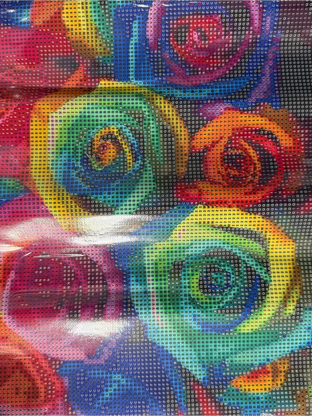 DIAMOND PAINTING | Vibrant Multicolor Rose Pattern | 40x30 cm